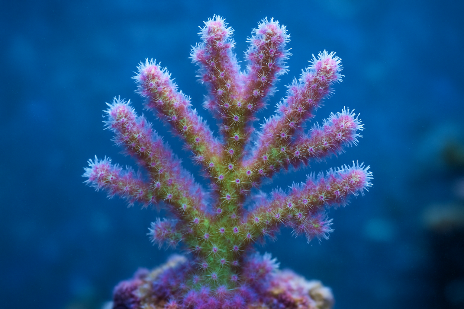 fuzzy acropora coral